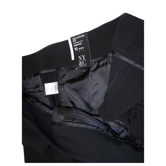 NY and Company 7th Avenue Petite Bootcut Pants Black Signature Fit Size 10 - Picture 4 of 9